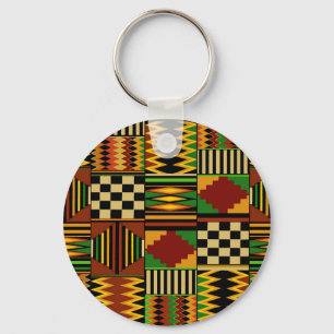 Porte-clés Conception de tissu Kente royal africain