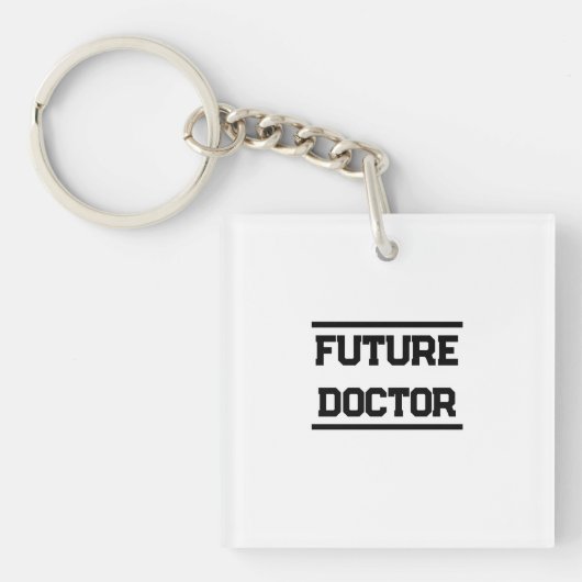 Porte-clés Conception de titre médical futur texte minimal (Devant)