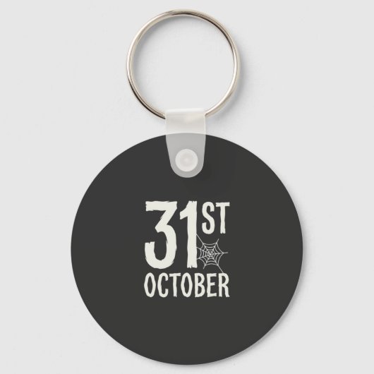 Porte-clés Conception de toile d'araignée Halloween du 31 oct (Recto)