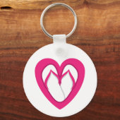 Porte-clés conception de tongs roses 2 (Recto)