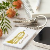 Porte-clés Conception de trompette (Devant droit)