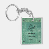 Porte-clés Conception de typographie chrétienne Psaume 23:1 (Devant gauche)