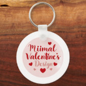 Porte-clés Conception de typographie d'amour minimal pour la (Recto)