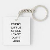 Porte-clés Conception de typographie de citation de manifesta (Dos)
