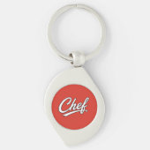 Porte-clés Conception de typographie de script de chef minima (Devant)