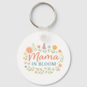 Porte-clés Conception de typographie florale de printemps Mam (Verso)