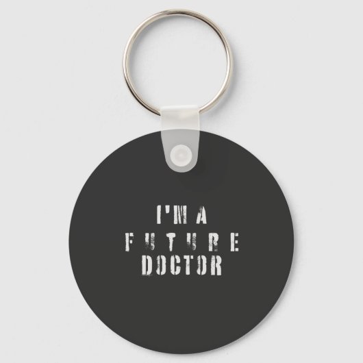Porte-clés Conception de typographie grunge de futur docteur (Recto)
