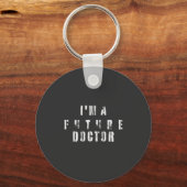Porte-clés Conception de typographie grunge de futur docteur (Recto)