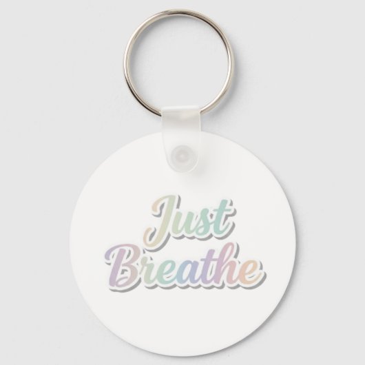Porte-clés Conception de typographie motivationnelle pastel « (Recto)