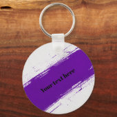 Porte-clés Conception de typographie personnalisée violet bla (Recto)