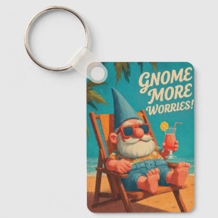 Porte-clés Conception de vacances à la plage de gnome de styl