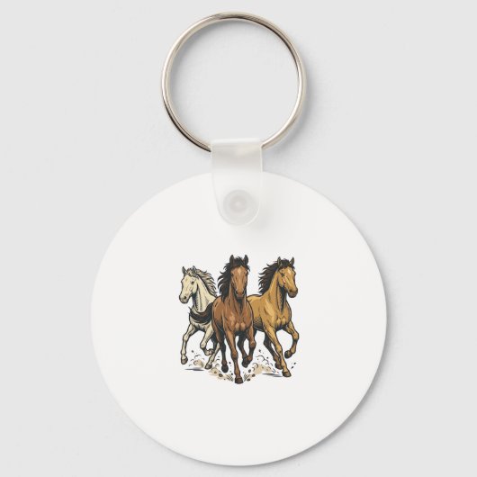 Porte-clés Conception de vecteur d'art de chevaux de course v (Recto)