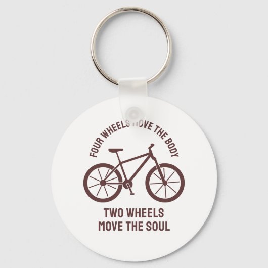 Porte-clés Conception de vélo Cool - Deux roues font bouger l (Recto)