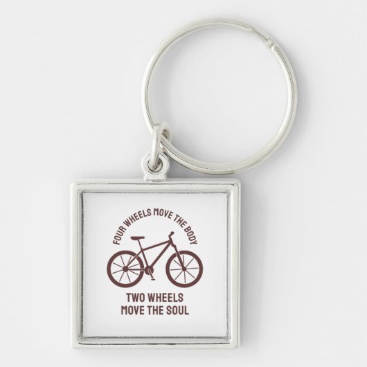 Porte-clés Conception de vélo Cool - Deux roues qui font boug (Devant)