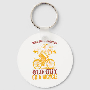 Porte-clés Conception de vieux motard Bicyclette Ne sous-