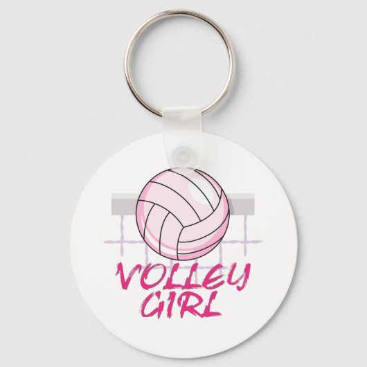 Porte-clés conception de volley-ball fille de vallée (Recto)