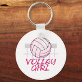 Porte-clés conception de volley-ball fille de vallée (Recto)
