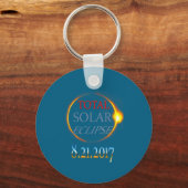 Porte-clés Conception d'éclipse solaire totale 2017 (Recto)