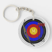 Porte-clés Conception décorée d'un monogramme de tir à l'arc (Devant)