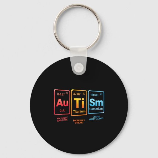Porte-clés Conception d'élément de science sur l'autisme insp (Recto)