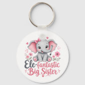 Porte-clés Conception d'éléphant mignon grande sœur élé-fanta (Verso)