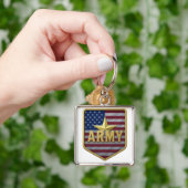 Porte-clés Conception d'emblème de l'ARMÉE (main)