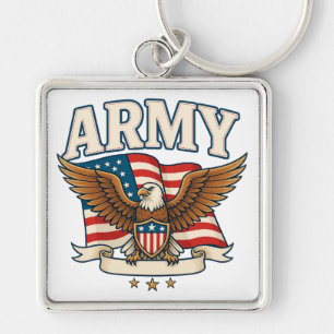 Porte-clés Conception d'emblème de l'ARMÉE