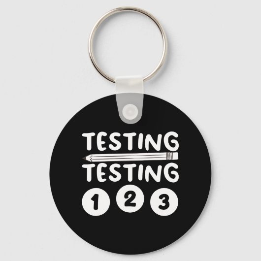 Porte-clés Conception Des Tests D'Enseignant Pour Hommes Femm (Recto)