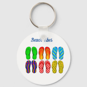 Porte-clés Conception des tongs Vibes Plage