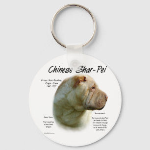 Porte-clés Conception d'histoire de Shar Pei de Chinois