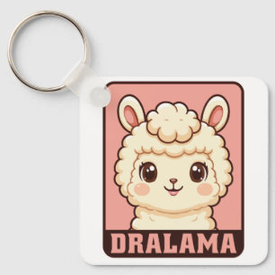 Porte-clés Conception d'illustration de lama mignon