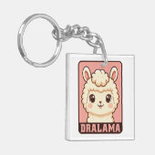 Porte-clés Conception d'illustration de lama mignon (Devant gauche)