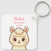 Porte-clés Conception d'illustration de lama mignon (Dos)