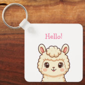 Porte-clés Conception d'illustration de lama mignon (Recto)