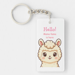 Porte-clés Conception d'illustration de lama mignon