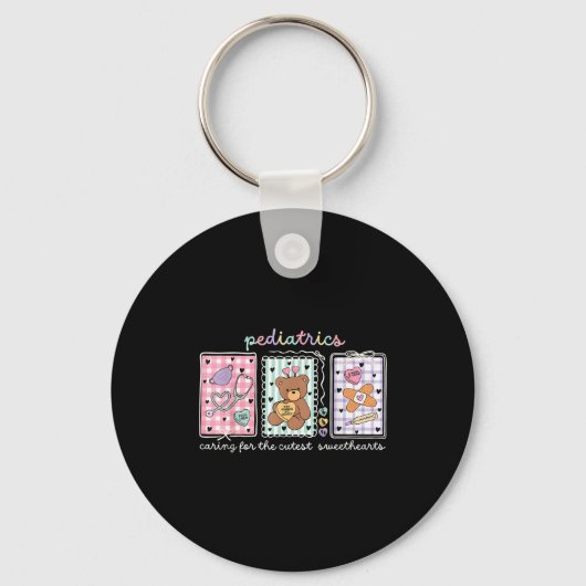 Porte-clés Conception d'infirmière en pédiatrie pour la Saint (Recto)