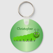 Porte-clés Conception d'insectes de chenille verte (Recto)