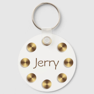 Porte-clés Conception d'or de cercles. Nom