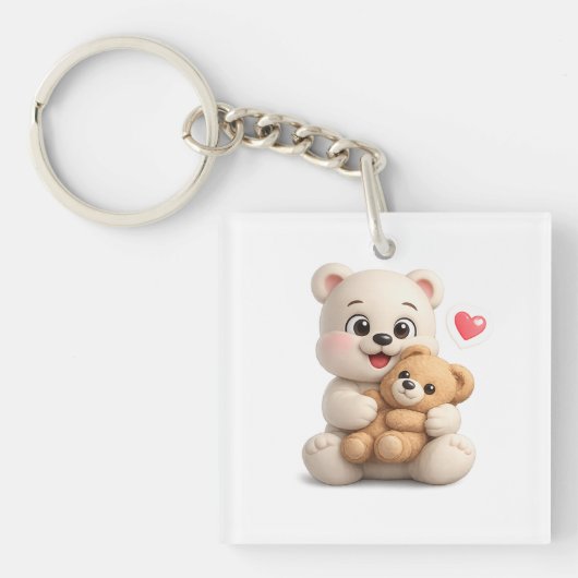 Porte-clés Conception d'ours en peluche adorable et mignon (Devant)
