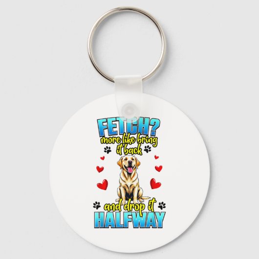Porte-clés Conception drôle de Labrador Retriever pour propri (Recto)