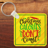 Porte-clés Conception drôle de Noël : les calories ne compten (Recto)