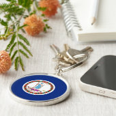 Porte-clés Conception du drapeau de l'État de Virginie (Côté)