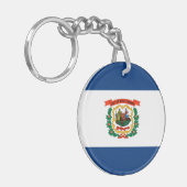 Porte-clés Conception du drapeau de l'État de Virginie-Occide (Devant gauche)