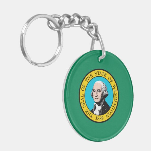 Porte-clés Conception du drapeau de l'État de Washington (Devant gauche)