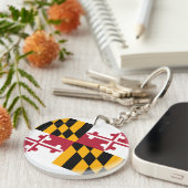 Porte-clés Conception du drapeau de l'État du Maryland (Devant droit)
