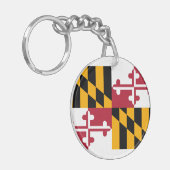 Porte-clés Conception du drapeau de l'État du Maryland (Devant gauche)