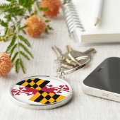 Porte-clés Conception du drapeau de l'État du Maryland (Côté)