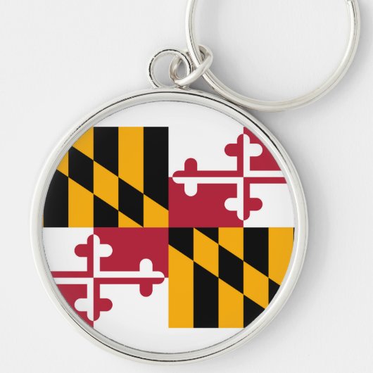 Porte-clés Conception du drapeau de l'État du Maryland (Devant)