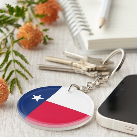 Porte-clés Conception du drapeau de l'État du Texas (Devant droit)