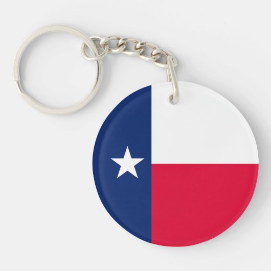 Porte-clés Conception du drapeau de l'État du Texas (Devant)